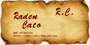 Raden Ćato vizit kartica